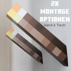 Akku LED Dekoleuchte Fackel MINECRAFT 2-tlg