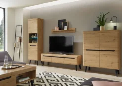 Anbauwand N5 TORGE 4-teilig 360 x 197 cm Eiche Artisan Dekor