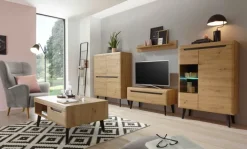 Anbauwand N3 TORGE 4-teilig 344 x 170 cm Eiche Artisan Dekor