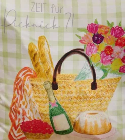 APELT Kissenhülle PICKNICK 46x46cm mehrfarbig