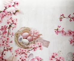 APELT Läufer - KIRSCHBLÜTE & EIER 48x140cm mehrfarbig