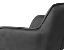 Armlehnstuhl CLEO Samtvelour grau/schwarz