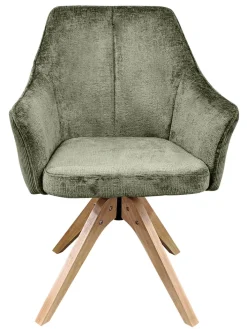 Armlehnstuhl Jessy Cord/Microfaser grün