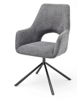 Armlehnstuhl JOICE 2er Set anthrazit