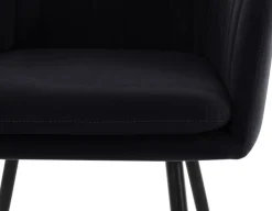 Armlehnstuhl MILA I 2er Set Samtvelour schwarz
