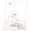 baby best Baby-Flausdecke LIEBLINGSMENSCH 75 x 100 cm weiß/beige