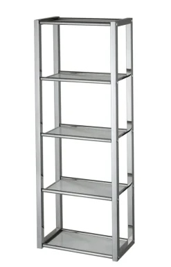 Bad Hängeregal Linda Edelstahl / Weiß ca. 30 x 82 x 17 cm