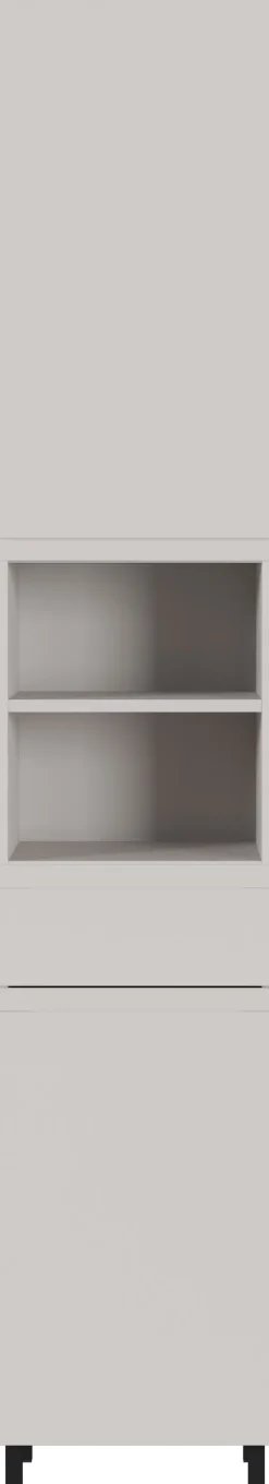 Bad Hochschrank SALINAS Kaschmir NB/ MDF foliert matt B/H/T ca. 34/190/34 cm