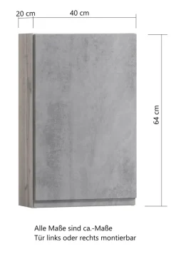 Bad-Hängeschrank GENT weiß/braun 40 cm