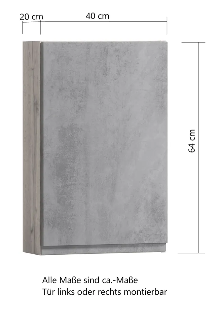 Bad-Hängeschrank GENT weiß/braun 40 cm