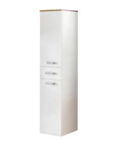 Bad-Hochschrank ALINA braun/weiß