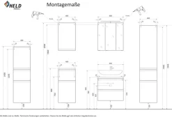 Bad-Hochschrank GENT grau