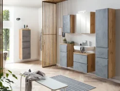 Bad-Midischrank GENT hellgrau/braun 40cm