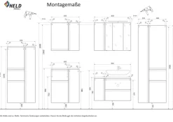 Bad-Midischrank GENT weiß/braun 65cm