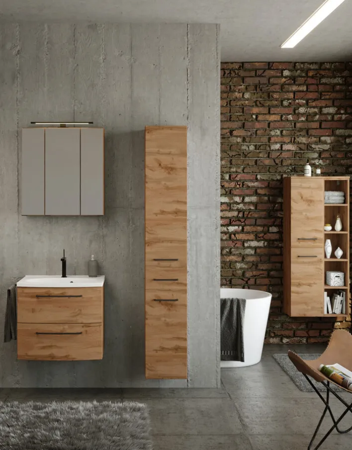 Bad-Midischrank LIMBURG braun 55cm