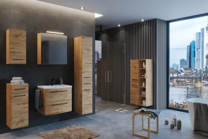 Bad-Midischrank LIMBURG braun 55cm