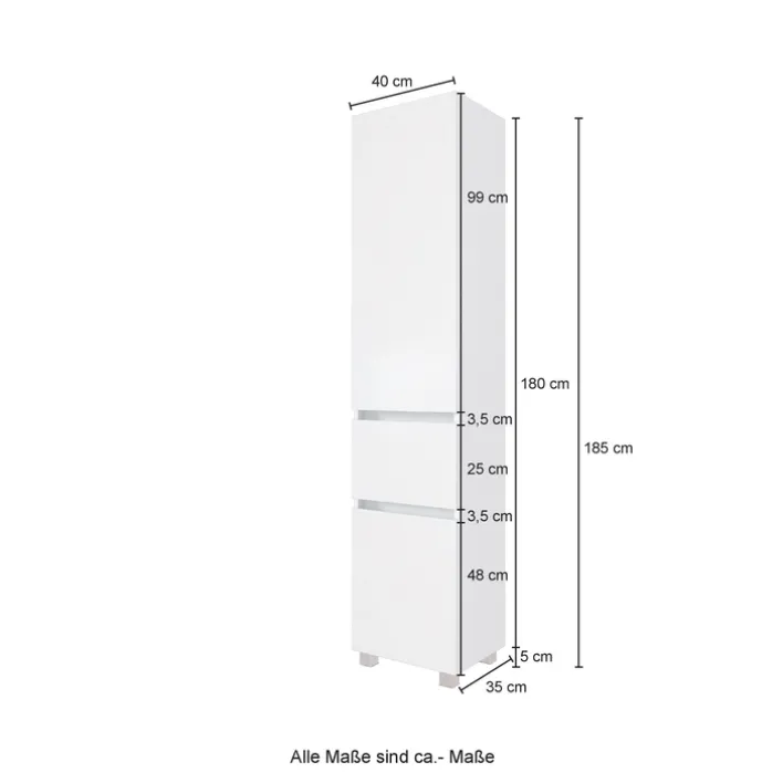 Bad-Seitenschrank BREGENZ grau