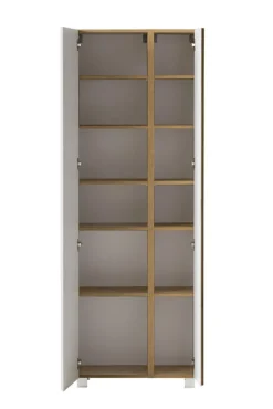 Bad-Seitenschrank GENT weiß/braun 65cm 2-türig