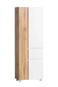 Bad-Seitenschrank GENT weiß/braun 65cm