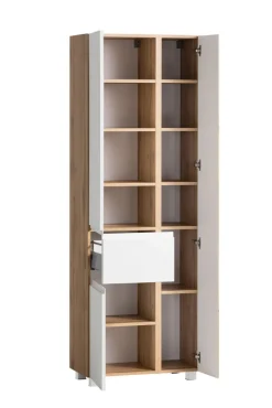 Bad-Seitenschrank GENT weiß/braun 65cm