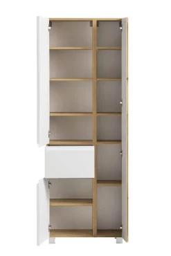 Bad-Seitenschrank GENT weiß/braun 65cm