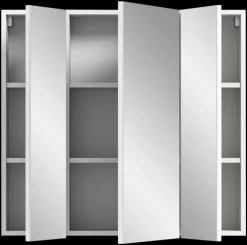 Bad-Spiegelschrank VIRA Weiß Hochglanz 3-türig ca. 82 × 77 × 18 cm