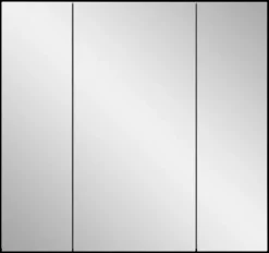 Bad-Spiegelschrank VIRA Weiß Hochglanz 3-türig ca. 82 × 77 × 18 cm