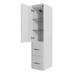 Bad-Unterschrank 3006 Weiß Hochglanz/Schneeweiß ca. 30/75/38cm