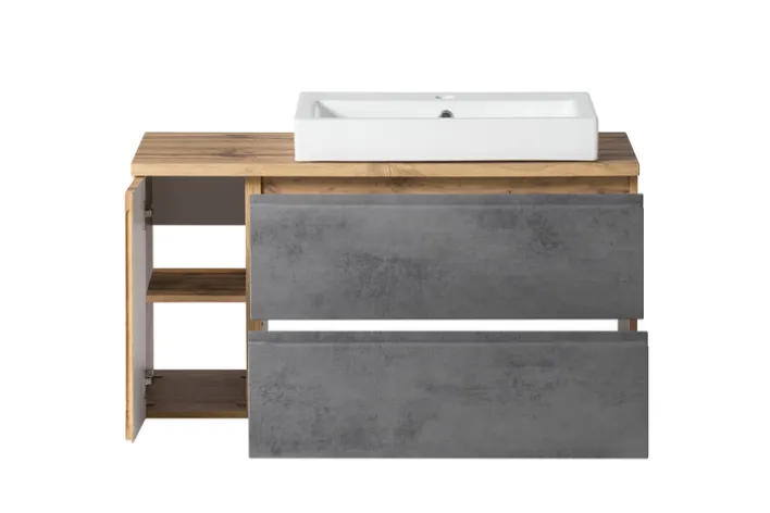 Bad-Waschtisch GENT hellgrau/braun 105cm