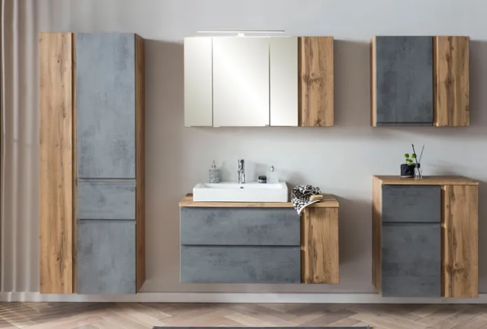 Bad-Waschtisch GENT hellgrau/braun 105cm