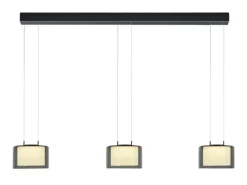 BANKAMP LED Balkenpendel GRAND SMOKE 3-flammig anthrazit eloxiert