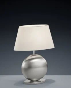 BANKAMP Retrofit Tischlampe ASOLO 41 cm nickelfarbig