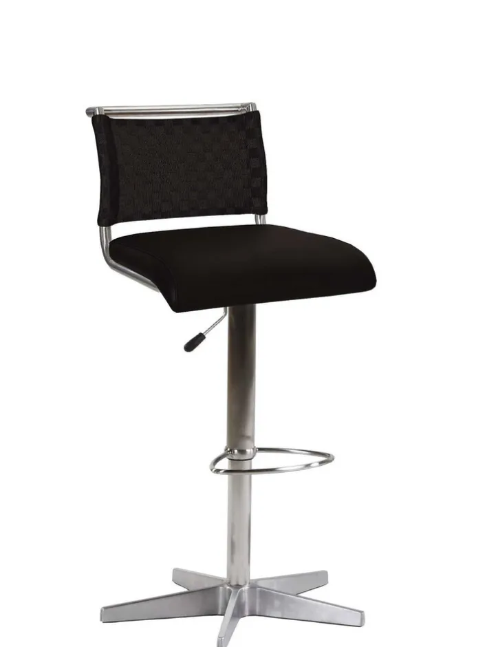 Barhocker DIVO Lederlook schwarz