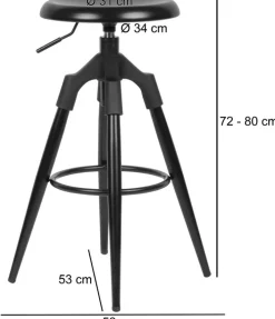 Barhocker Metall schwarz