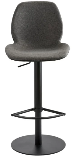 Barhocker MYMARCO Drehgestell schwarz Stoffbezug anthrazitschwarz