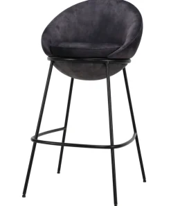 Barstuhl ROUND 52 x 100 cm anthrazit/schwarz
