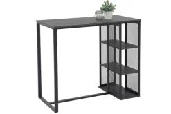 Bartisch CLARENCE dunkelgrau/Eicheoptik