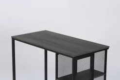 Bartisch CLARENCE dunkelgrau/Eicheoptik