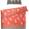 bassetti Mako-Satin-Bettwäsche ANACAPRI V1 155 x 220 cm rot