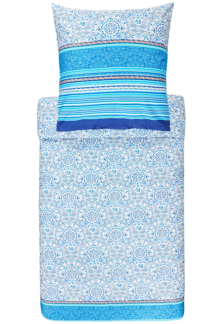 bassetti Satin-Bettwäsche ARONA 135 x 200 cm blau