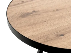 Beistelltisch 48 x 48 cm braun/schwarz