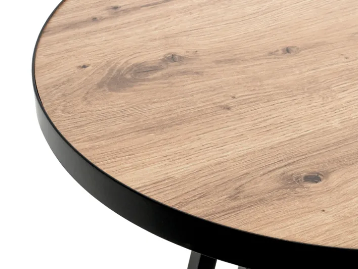 Beistelltisch 48 x 48 cm braun/schwarz