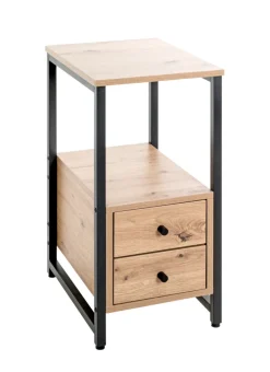 Beistelltisch 30 x 40 cm braun/schwarz