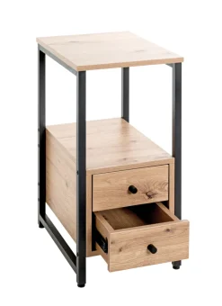 Beistelltisch 30 x 40 cm braun/schwarz