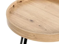 Beistelltisch 40 x 40 cm braun/schwarz