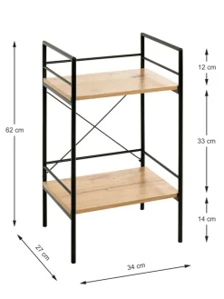 Beistelltisch 34 x 27 cm braun/schwarz