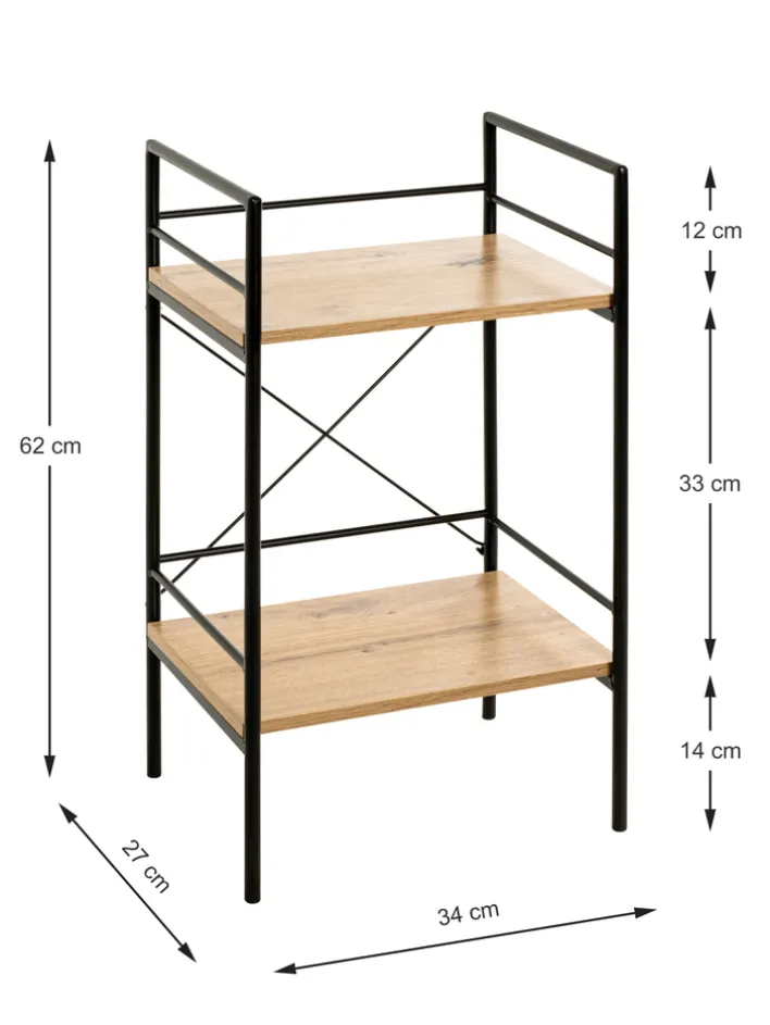 Beistelltisch 34 x 27 cm braun/schwarz