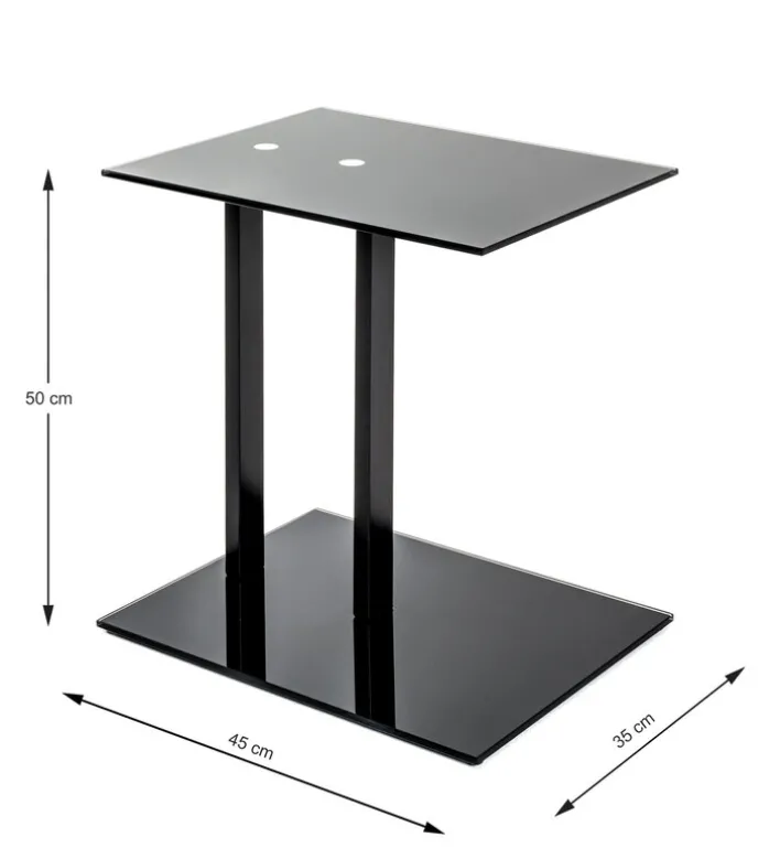 Beistelltisch 45 x 50 cm Schwarz