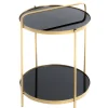 Beistelltisch 38 x 38 cm schwarz/goldfarbig