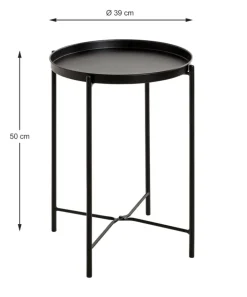 Beistelltisch 50 x 50 cm schwarz